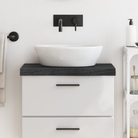 Encimera de baño madera tratada marrón oscuro 60x30x(2-6) cm de vidaXL, Encimeras - Ref: Foro24-3156199, Precio: 51,99 €, Des...