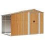 Light brown galvanized steel garden shed 277x192.5x179cm by vidaXL, Sheds - Ref: Foro24-3188298, Price: 404,81 €, Discount: %