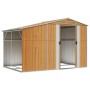 Light brown galvanized steel garden shed 277x192.5x179cm by vidaXL, Sheds - Ref: Foro24-3188298, Price: 404,81 €, Discount: %