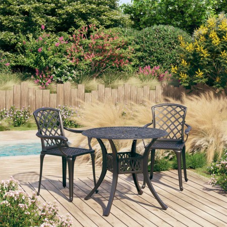 Bistro table and chairs 3 pieces black cast aluminum by vidaXL, Garden sets - Ref: Foro24-3070584, Price: 458,97 €, Discount: %