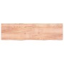 Badezimmerarbeitsplatte aus hellbraun behandeltem Massivholz, 220 x 60 x (2–6) cm von vidaXL, Arbeitsplatten - Ref: Foro24-31...