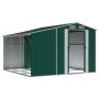 Green galvanized steel garden shed 277x279x179 cm by vidaXL, Sheds - Ref: Foro24-3188287, Price: 519,99 €, Discount: %