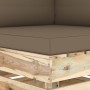 Ecksofa mit grün imprägnierten Holzkissen von vidaXL, Modulare Sofas für den Außenbereich - Ref: Foro24-3074503, Preis: 178,8...