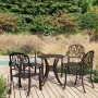 Bistrotisch und Stühle, 5 Stück, Aluminiumguss, bronzefarben von vidaXL, Gartensets - Ref: Foro24-3070598, Preis: 720,49 €, R...