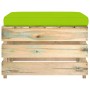 Sectional ottoman with green impregnated wood cushion by vidaXL, Modular outdoor sofas - Ref: Foro24-3074530, Price: 59,04 €,...