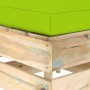 Sectional ottoman with green impregnated wood cushion by vidaXL, Modular outdoor sofas - Ref: Foro24-3074530, Price: 59,04 €,...