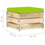 Sectional ottoman with green impregnated wood cushion by vidaXL, Modular outdoor sofas - Ref: Foro24-3074530, Price: 59,04 €,...