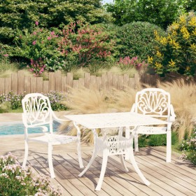 Bistro table and chairs 3 pieces white cast aluminum by vidaXL, Garden sets - Ref: Foro24-3070579, Price: 564,99 €, Discount: %