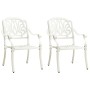 Bistro table and chairs 3 pieces white cast aluminum by vidaXL, Garden sets - Ref: Foro24-3070579, Price: 563,39 €, Discount: %