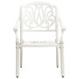 Bistro table and chairs 3 pieces white cast aluminum by vidaXL, Garden sets - Ref: Foro24-3070579, Price: 563,39 €, Discount: %