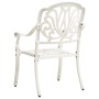 Bistro table and chairs 3 pieces white cast aluminum by vidaXL, Garden sets - Ref: Foro24-3070579, Price: 563,39 €, Discount: %