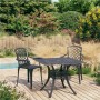 Mesa y sillas de bistró 3 piezas aluminio fundido negro de vidaXL, Conjuntos de jardín - Ref: Foro24-3070587, Precio: 471,13 ...