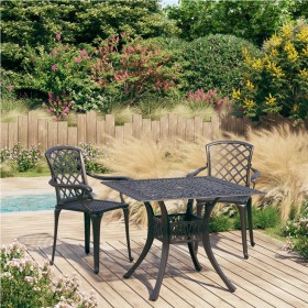 Bistro table and chairs 3 pieces black cast aluminum by vidaXL, Garden sets - Ref: Foro24-3070587, Price: 471,13 €, Discount: %