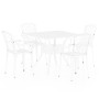 Bistrotisch und Stühle 5 Stück aus weißem Aluminiumguss von vidaXL, Gartensets - Ref: Foro24-3070615, Preis: 731,88 €, Rabatt: %