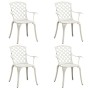 Bistro table and chairs 5 pieces white cast aluminum by vidaXL, Garden sets - Ref: Foro24-3070615, Price: 731,88 €, Discount: %