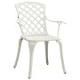 Bistro table and chairs 5 pieces white cast aluminum by vidaXL, Garden sets - Ref: Foro24-3070615, Price: 731,88 €, Discount: %