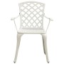 Bistro table and chairs 5 pieces white cast aluminum by vidaXL, Garden sets - Ref: Foro24-3070615, Price: 731,88 €, Discount: %