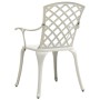 Bistro table and chairs 5 pieces white cast aluminum by vidaXL, Garden sets - Ref: Foro24-3070615, Price: 731,88 €, Discount: %