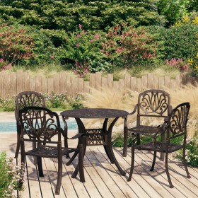 Bistro table and chairs 5 pieces cast aluminum bronze color by vidaXL, Garden sets - Ref: Foro24-3070601, Price: 743,27 €, Di...