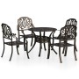 Bistro table and chairs 5 pieces cast aluminum bronze color by vidaXL, Garden sets - Ref: Foro24-3070601, Price: 743,79 €, Di...