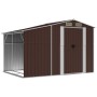 Brown galvanized steel garden shed 277x192.5x179 cm by vidaXL, Sheds - Ref: Foro24-3188295, Price: 450,28 €, Discount: %