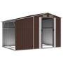 Brown galvanized steel garden shed 277x192.5x179 cm by vidaXL, Sheds - Ref: Foro24-3188295, Price: 450,28 €, Discount: %