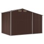 Brown galvanized steel garden shed 277x192.5x179 cm by vidaXL, Sheds - Ref: Foro24-3188295, Price: 450,28 €, Discount: %