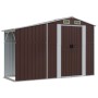 Brown galvanized steel garden shed 277x192.5x179 cm by vidaXL, Sheds - Ref: Foro24-3188295, Price: 450,28 €, Discount: %