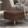 Brown fabric upholstered stool with wooden legs by vidaXL, Folding stools and chairs - Ref: Foro24-329450, Price: 76,42 €, Di...