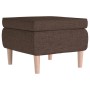 Brown fabric upholstered stool with wooden legs by vidaXL, Folding stools and chairs - Ref: Foro24-329450, Price: 76,42 €, Di...