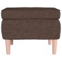 Brown fabric upholstered stool with wooden legs by vidaXL, Folding stools and chairs - Ref: Foro24-329450, Price: 76,42 €, Di...