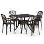 Bistro table and chairs 5-piece set, cast aluminum, bronze color. by vidaXL, Garden sets - Ref: Foro24-3070613, Price: 747,79...