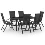 7-piece anthracite gray aluminum garden dining set by vidaXL, Garden sets - Ref: Foro24-3070637, Price: 552,17 €, Discount: %