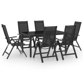 7-piece anthracite gray aluminum garden dining set by vidaXL, Garden sets - Ref: Foro24-3070637, Price: 554,07 €, Discount: %