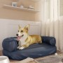 Dark blue synthetic leather foam dog bed 88x65 cm by vidaXL, Beds for dogs - Ref: Foro24-171315, Price: 78,37 €, Discount: %