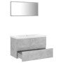 Engineered wood bathroom furniture set in concrete gray. by vidaXL, Bathroom furniture - Ref: Foro24-3071598, Price: 216,42 €...