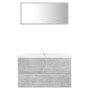 Engineered wood bathroom furniture set in concrete gray. by vidaXL, Bathroom furniture - Ref: Foro24-3071598, Price: 216,42 €...