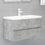 Badezimmermöbel-Set aus grauem Beton-Engineered-Holz von vidaXL, Badezimmermöbel - Ref: Foro24-3071598, Preis: 216,42 €, Raba...