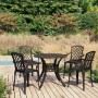 Bistro table and chairs 5 pieces cast aluminum bronze color by vidaXL, Garden sets - Ref: Foro24-3070610, Price: 698,52 €, Di...