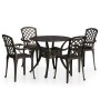 Bistro table and chairs 5 pieces cast aluminum bronze color by vidaXL, Garden sets - Ref: Foro24-3070610, Price: 698,52 €, Di...