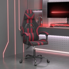 Silla gaming cuero sintético negro y rojo vino tinto de vidaXL, Sillones para videojuegos - Ref: Foro24-3143825, Precio: 123,...