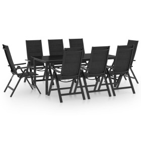 9-piece anthracite gray aluminum garden dining set by vidaXL, Garden sets - Ref: Foro24-3070642, Price: 812,19 €, Discount: %