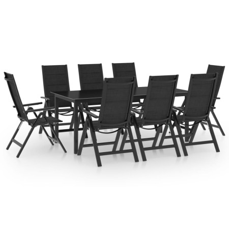 9-piece anthracite gray aluminum garden dining set by vidaXL, Garden sets - Ref: Foro24-3070642, Price: 814,99 €, Discount: %