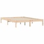 Estructura de cama madera maciza de pino 120x190 cm de vidaXL, Camas y somieres - Ref: Foro24-835736, Precio: 102,28 €, Descu...