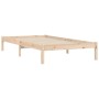 Solid pine wood bed frame 90x190 cm by vidaXL, Beds and slatted bases - Ref: Foro24-835733, Price: 77,21 €, Discount: %