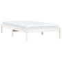 Estructura de cama madera maciza de pino blanco 90x190 cm de vidaXL, Camas y somieres - Ref: Foro24-835734, Precio: 91,68 €, ...