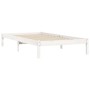 Estructura de cama madera maciza de pino blanco 90x190 cm de vidaXL, Camas y somieres - Ref: Foro24-835734, Precio: 91,68 €, ...