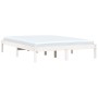 Estructura de cama madera maciza de pino blanco 120x190 cm de vidaXL, Camas y somieres - Ref: Foro24-835737, Precio: 121,67 €...