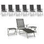 Garden furniture set 9 pieces black and silver by vidaXL, Garden sets - Ref: Foro24-3070644, Price: 386,81 €, Discount: %