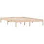 Estructura de cama madera maciza de pino 135x190 cm de vidaXL, Camas y somieres - Ref: Foro24-835739, Precio: 106,12 €, Descu...